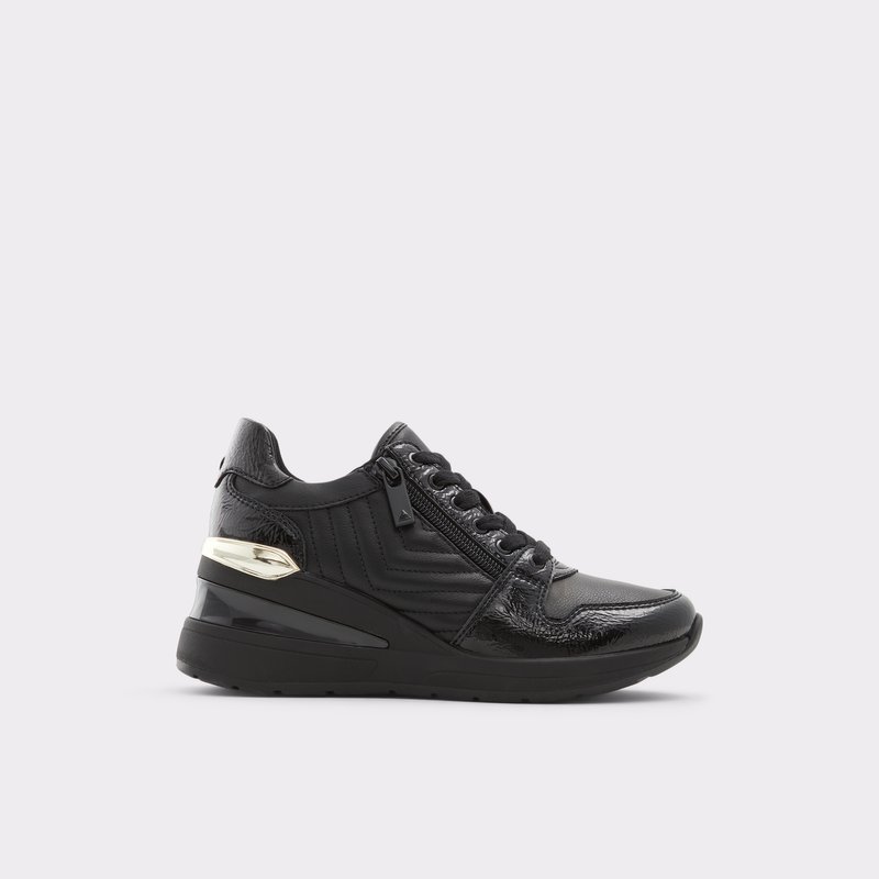 Baskets Aldo Adwiwia Wedge Femme Noir | HGSJXP-213