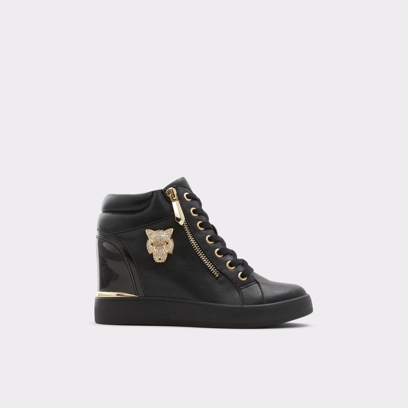 Baskets Aldo Aloivu Wedge Femme Noir | BVATND-615