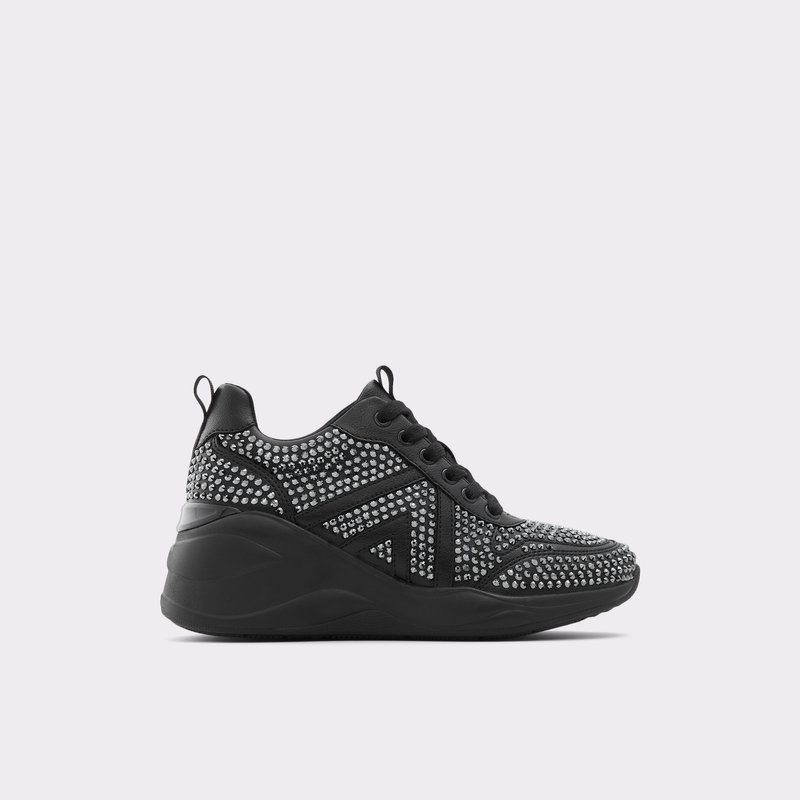 Baskets Aldo Glow Wedge Femme Noir | SKDLRW-930