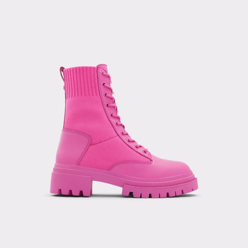 Bottes de combat Aldo Reflow Femme Fushia | ZAHBNR-928
