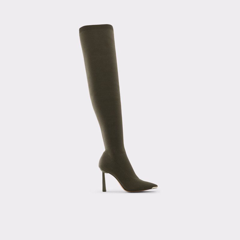 Over The Knee-Boots Aldo Crulla Femme Kaki | SOIKFE-307