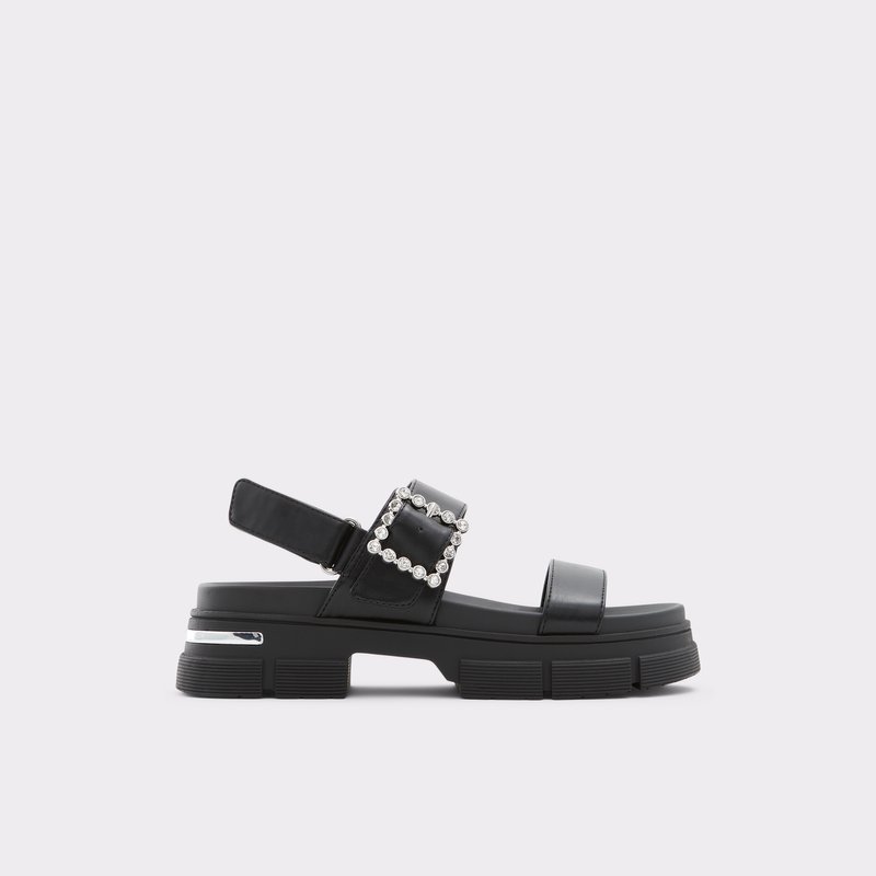 Sandales Plates Aldo Corinne Femme Noir | BAYCVK-953