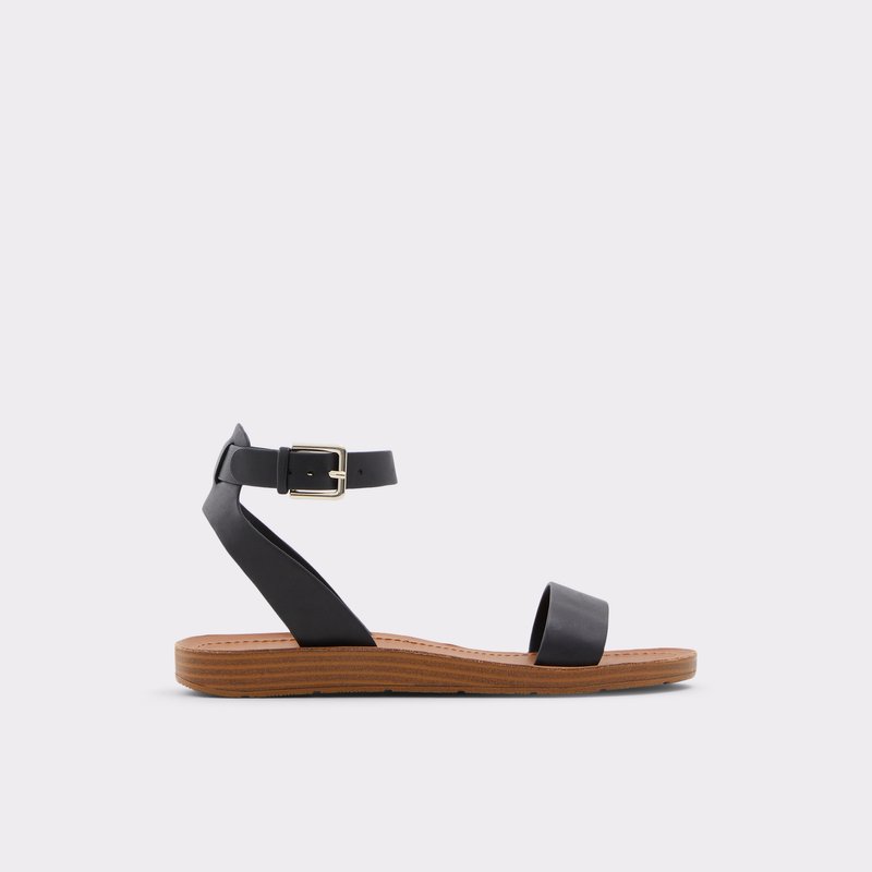 Sandales Plates Aldo Kedaredia Femme Noir | IEBWPO-369