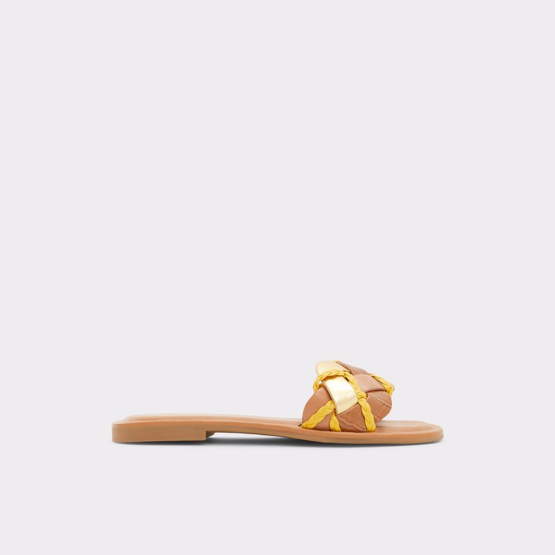 Sandales Plates Aldo Lothelalian Femme Marron | YFTMJZ-913