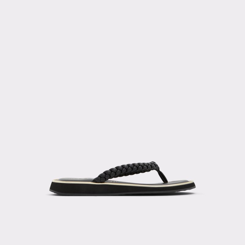 Sandales Plates Aldo Thiratha Femme Noir | DOVTEH-689