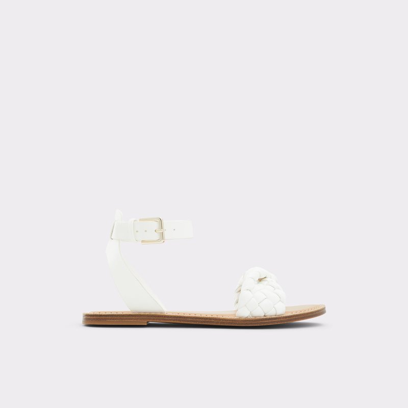 Sandales Plates Aldo Tressa Femme Blanche | AWFOET-512