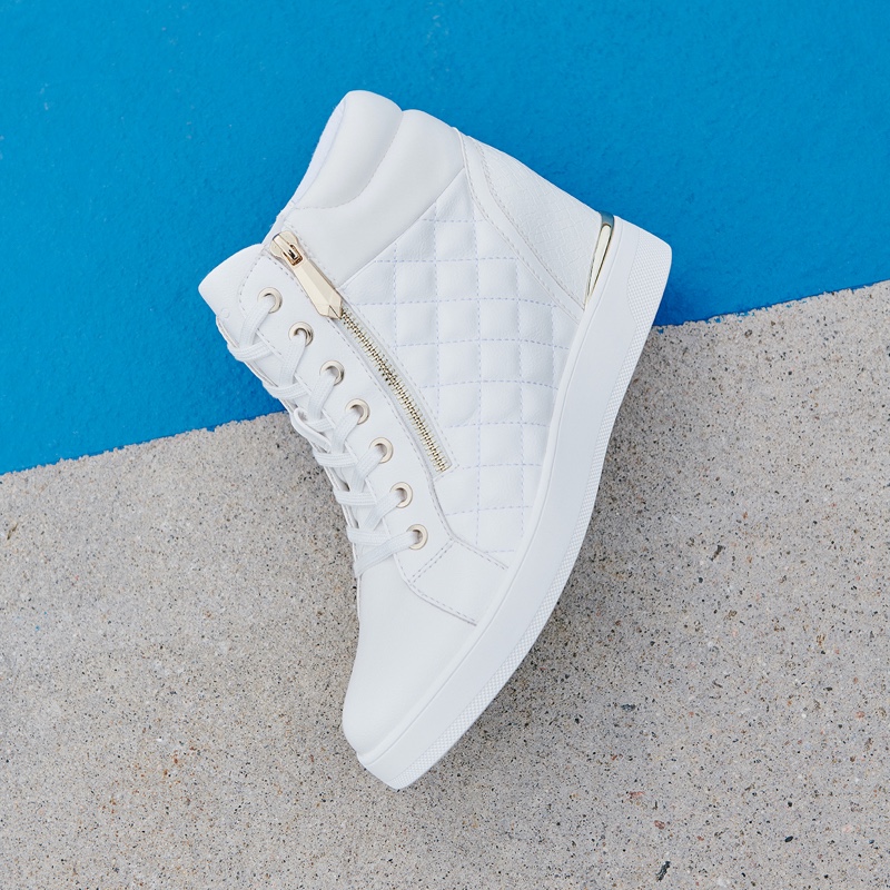 Baskets Aldo Ailanna Wedge Femme Blanche | SDNLEM-415