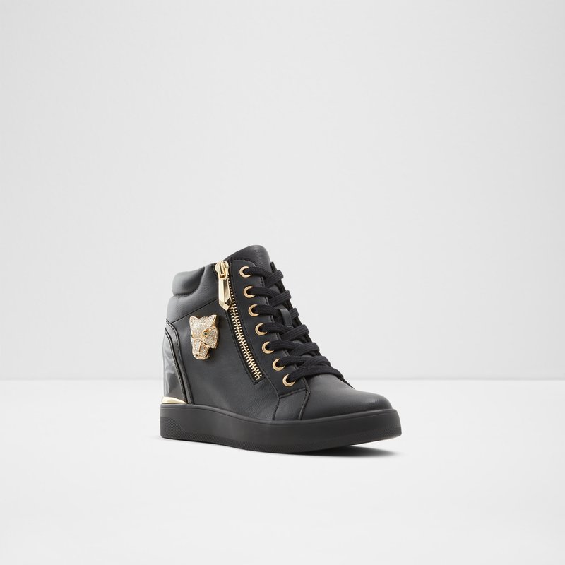 Baskets Aldo Aloivu Wedge Femme Noir | BVATND-615