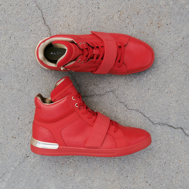 Baskets Aldo Gabrieli High Homme Rouge | CQUOMV-962
