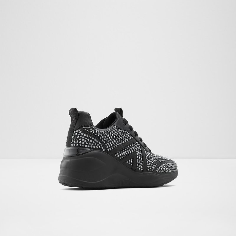 Baskets Aldo Glow Wedge Femme Noir | SKDLRW-930