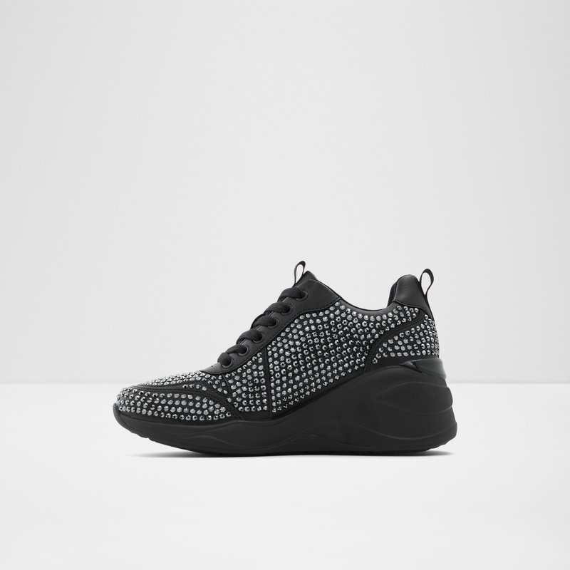 Baskets Aldo Glow Wedge Femme Noir | SKDLRW-930
