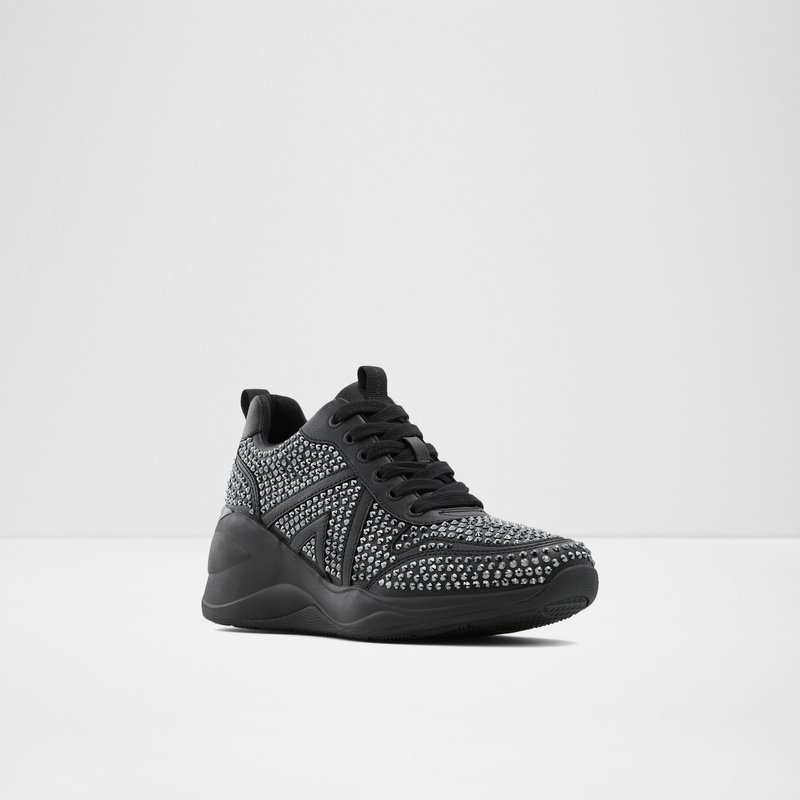Baskets Aldo Glow Wedge Femme Noir | SKDLRW-930