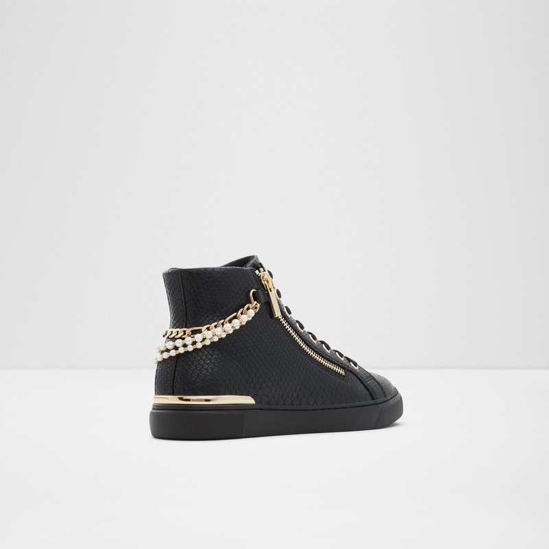 Baskets Aldo Perola Dentelle Up Femme Noir | IPQDEY-073