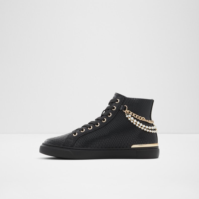 Baskets Aldo Perola Dentelle Up Femme Noir | IPQDEY-073