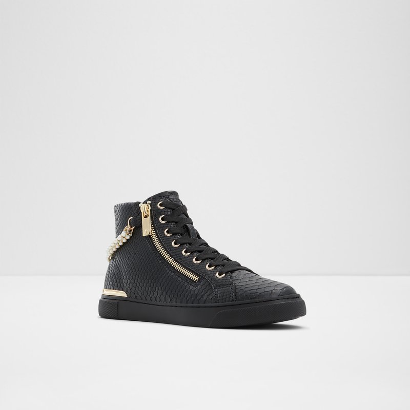 Baskets Aldo Perola Dentelle Up Femme Noir | IPQDEY-073