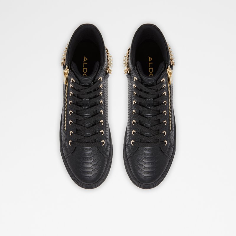 Baskets Aldo Perola Dentelle Up Femme Noir | IPQDEY-073