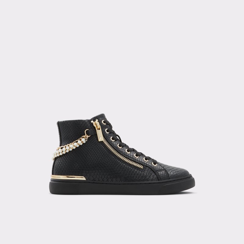 Baskets Aldo Perola Dentelle Up Femme Noir | IPQDEY-073