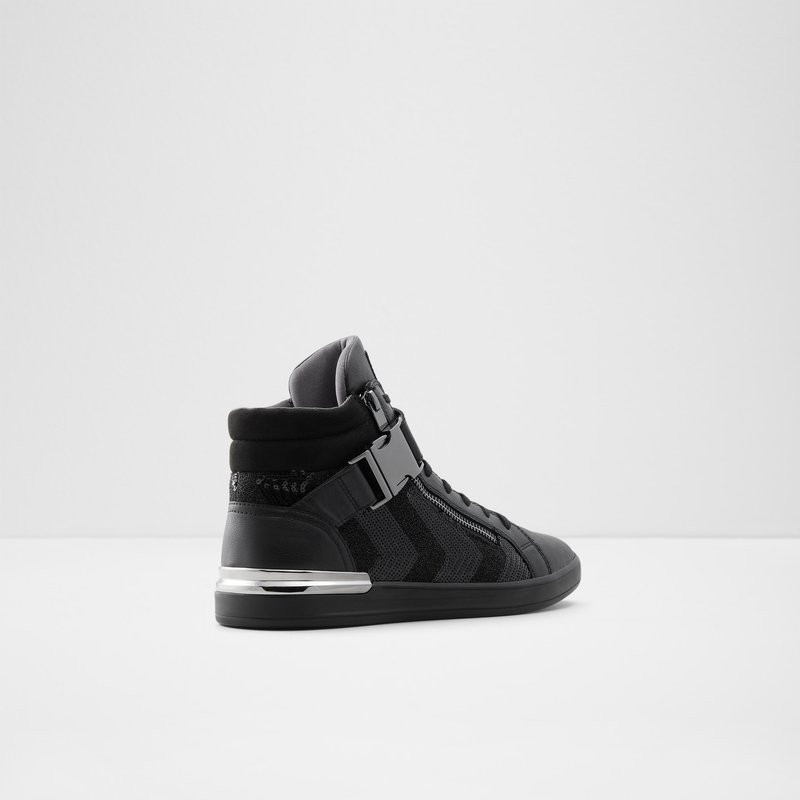 Baskets Aldo Roger High Homme Noir | MEGQJZ-815
