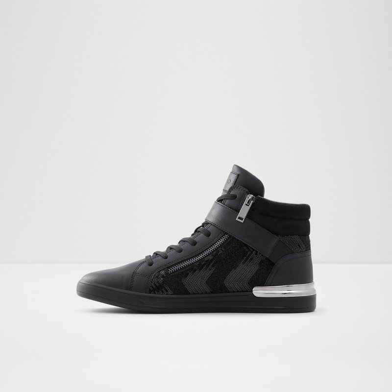 Baskets Aldo Roger High Homme Noir | MEGQJZ-815