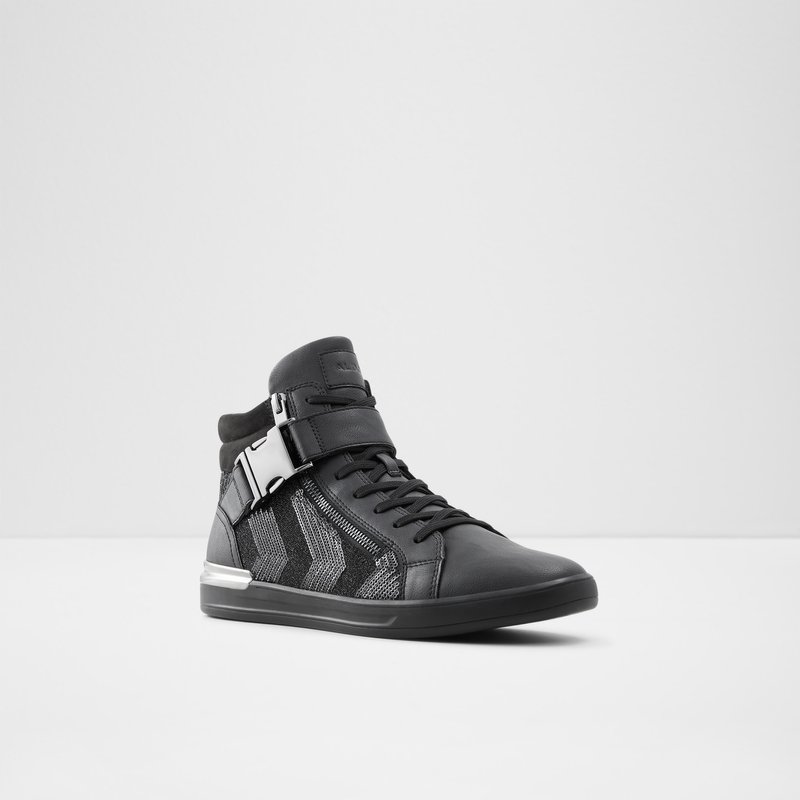 Baskets Aldo Roger High Homme Noir | MEGQJZ-815