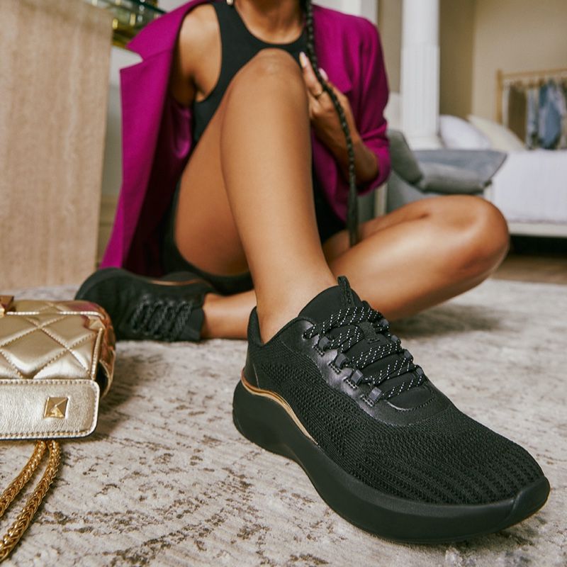 Baskets Aldo Willo Dentelle Up Femme Noir | YXUHCK-386