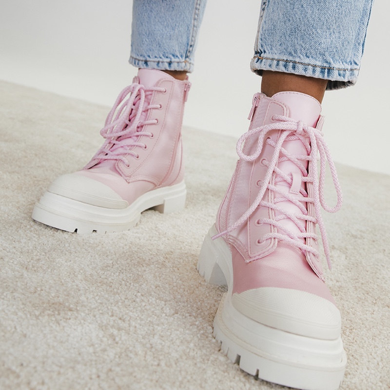Bottes de combat Aldo Charline Femme Rose | UABDVQ-149