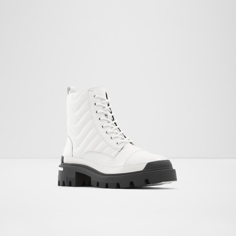 Bottes de combat Aldo Quilt Femme Blanche | CGVRFM-306