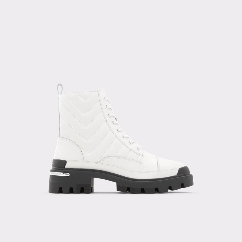 Bottes de combat Aldo Quilt Femme Blanche | CGVRFM-306