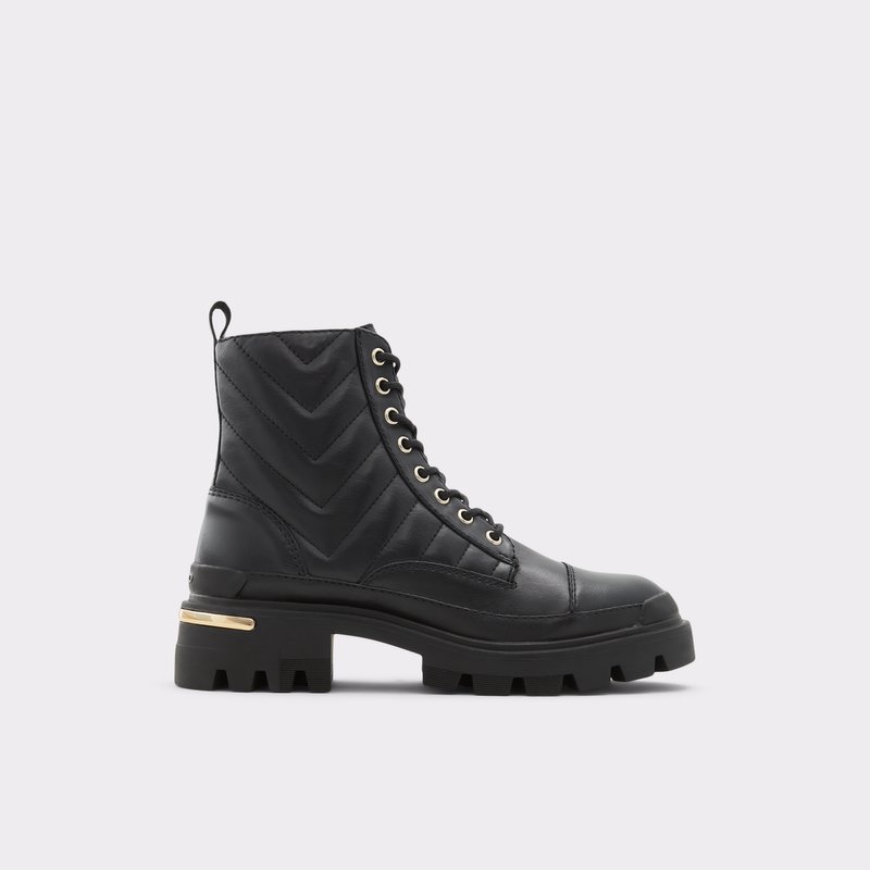 Bottes de combat Aldo Quilt Femme Noir | WRDBGZ-863