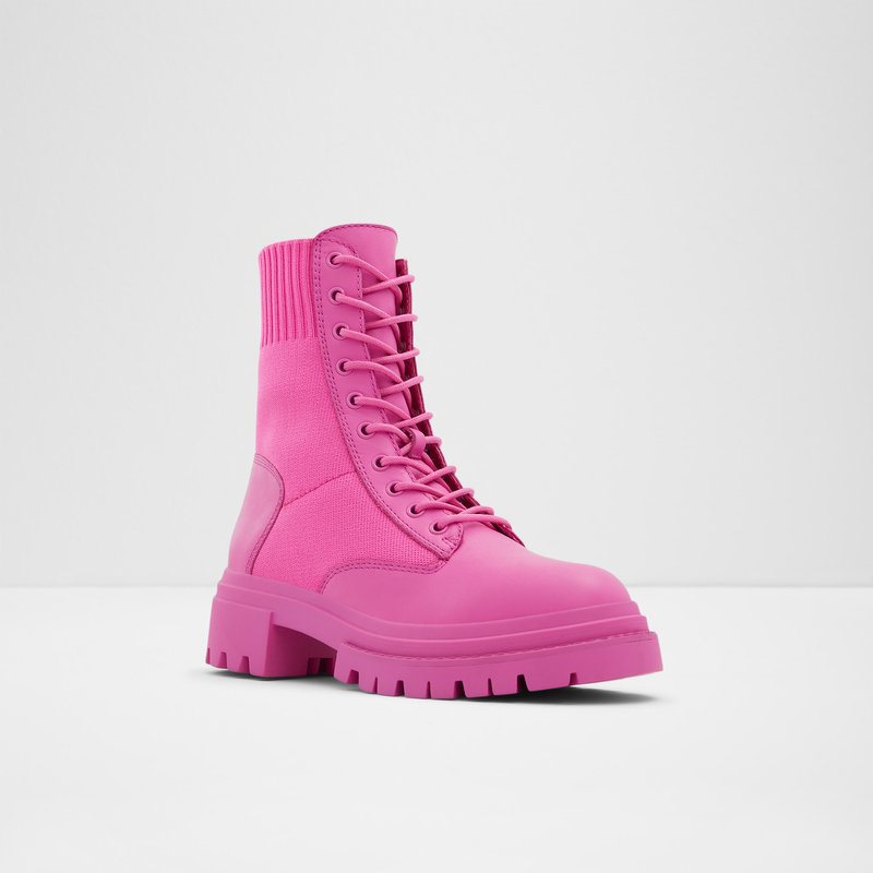 Bottes de combat Aldo Reflow Femme Fushia | ZAHBNR-928