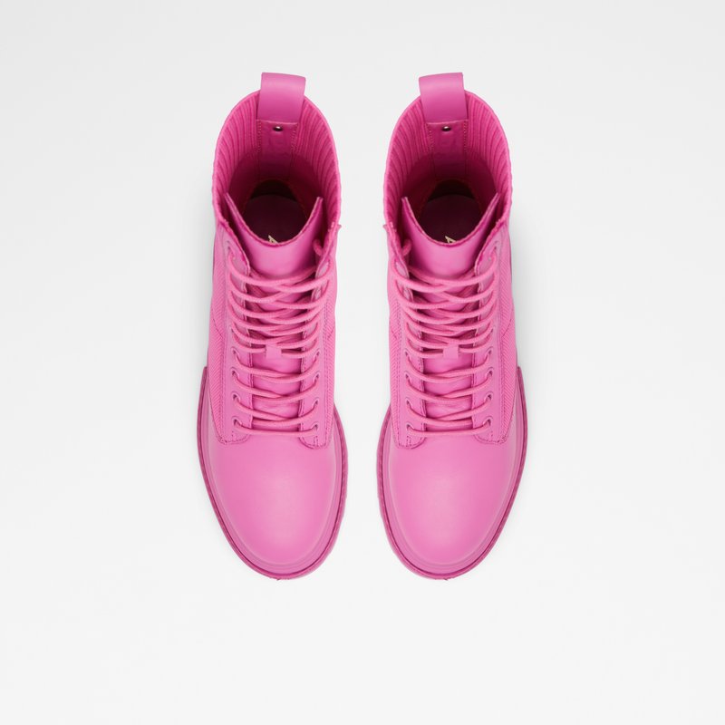 Bottes de combat Aldo Reflow Femme Fushia | ZAHBNR-928