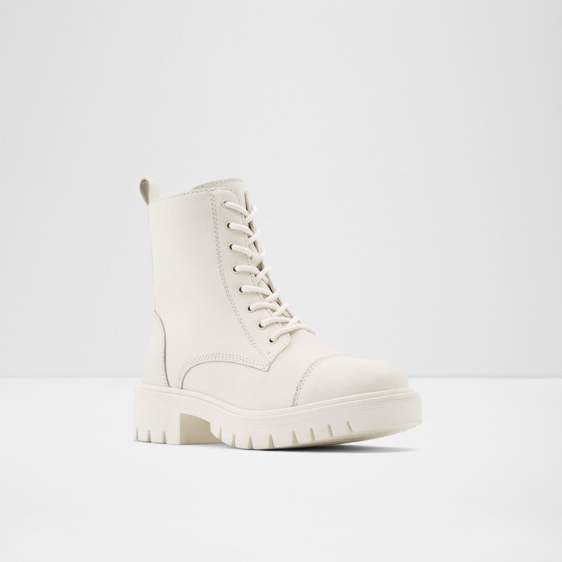 Bottes de combat Aldo Reilly Femme Blanche | LPVZKC-531