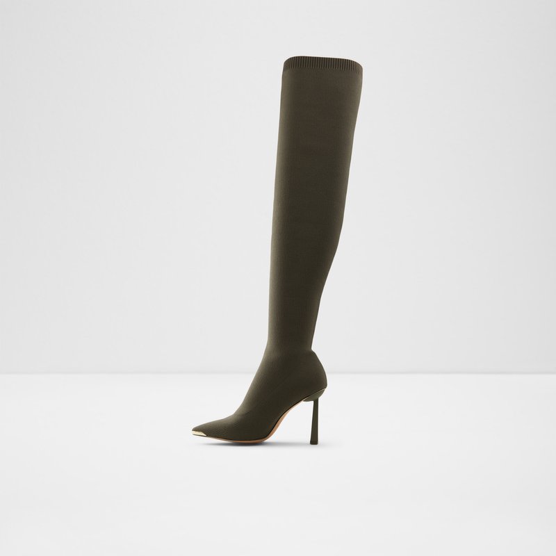 Over The Knee-Boots Aldo Crulla Femme Kaki | SOIKFE-307