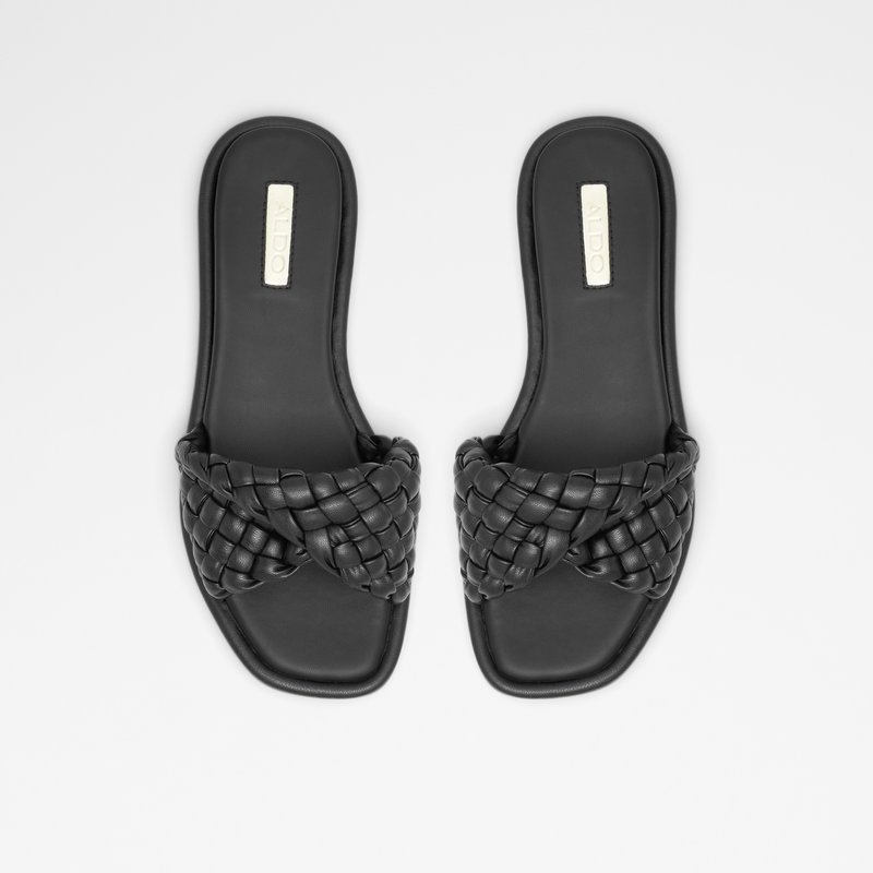 Sandales Plates Aldo Chicago Femme Noir | ZKOMIR-738