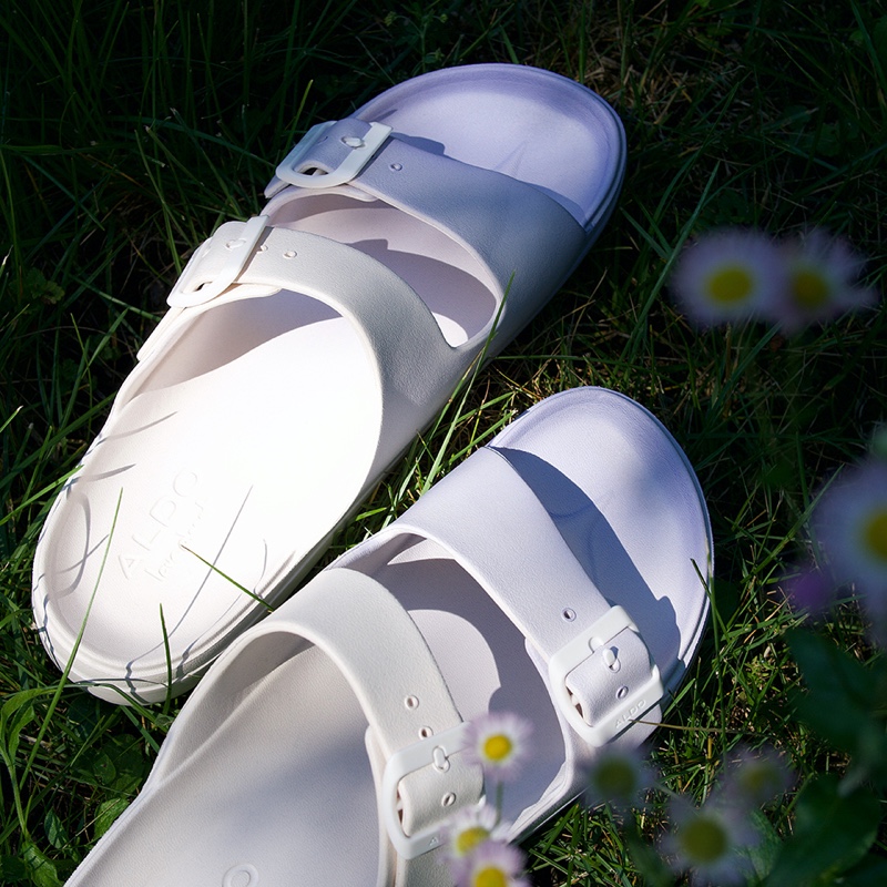 Sandales Plates Aldo Eteiven Femme Blanche | NHJDWL-891