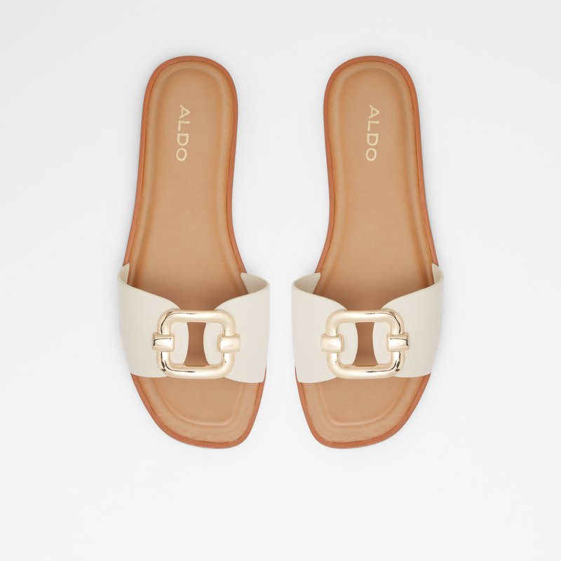 Sandales Plates Aldo Glaeswen Femme Blanche | IGEYAN-201