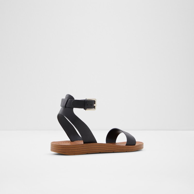 Sandales Plates Aldo Kedaredia Femme Noir | IEBWPO-369