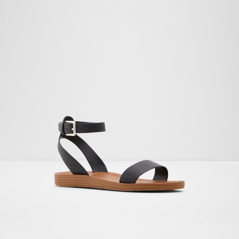 Sandales Plates Aldo Kedaredia Femme Noir | IEBWPO-369