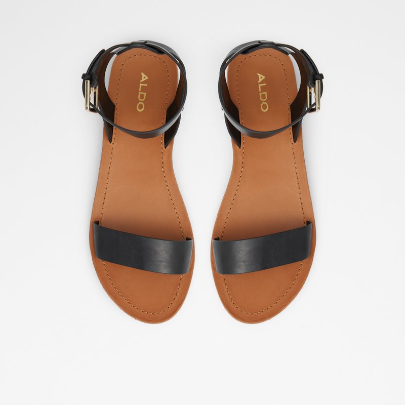Sandales Plates Aldo Kedaredia Femme Noir | IEBWPO-369