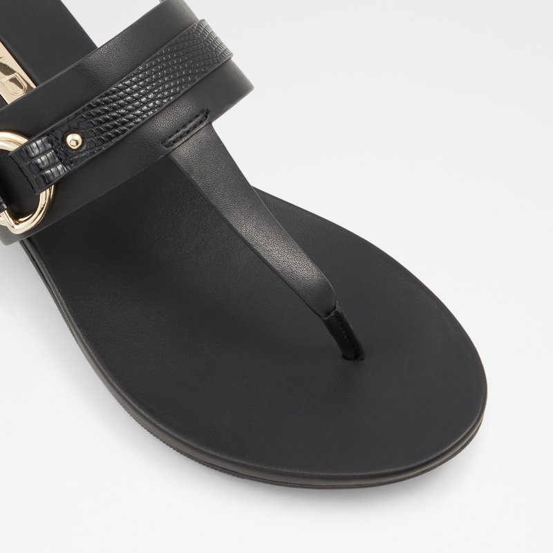 Sandales Plates Aldo Pandra Femme Noir | XHUZRO-749