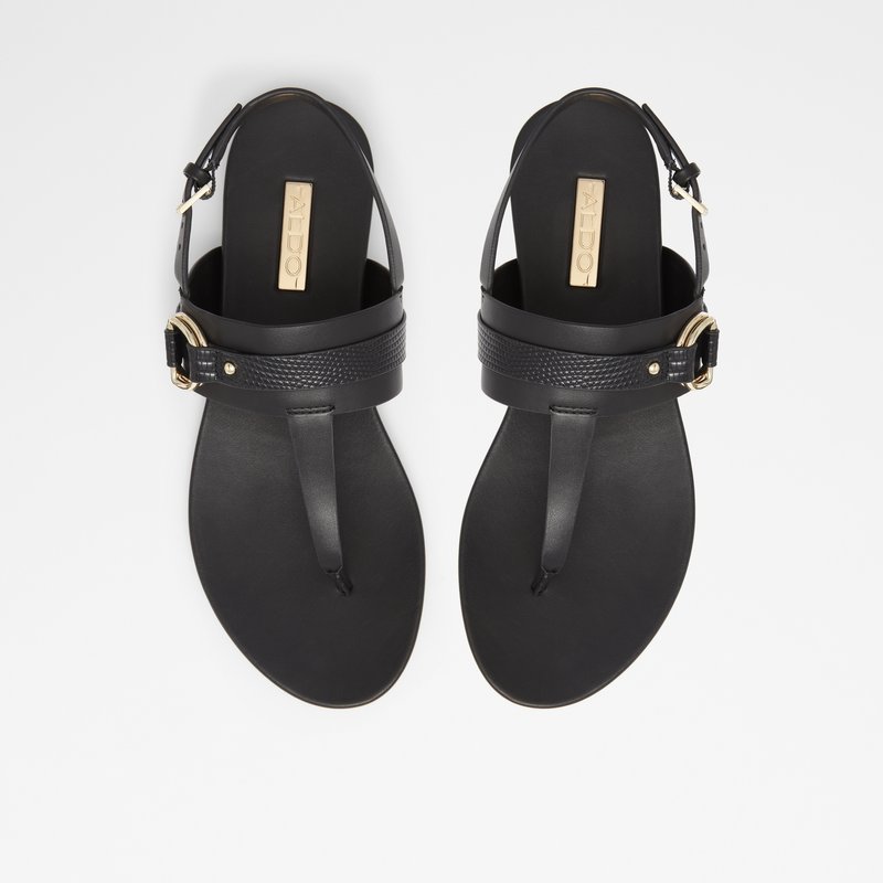 Sandales Plates Aldo Pandra Femme Noir | XHUZRO-749