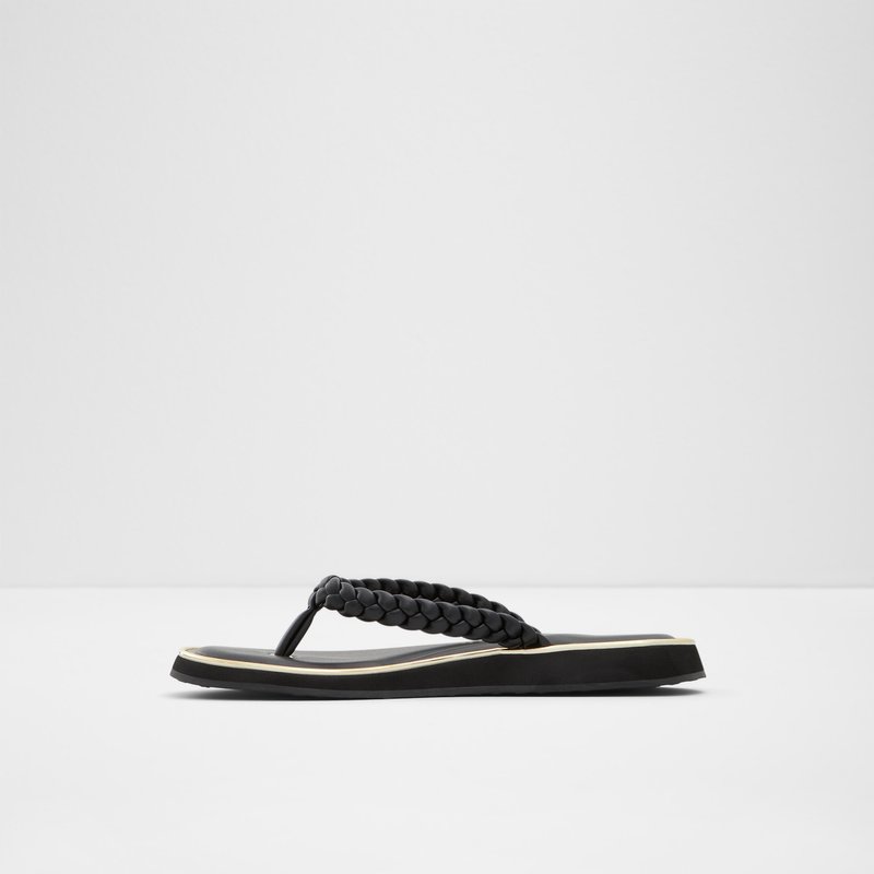 Sandales Plates Aldo Thiratha Femme Noir | DOVTEH-689