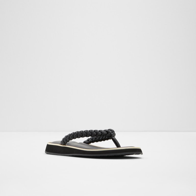 Sandales Plates Aldo Thiratha Femme Noir | DOVTEH-689