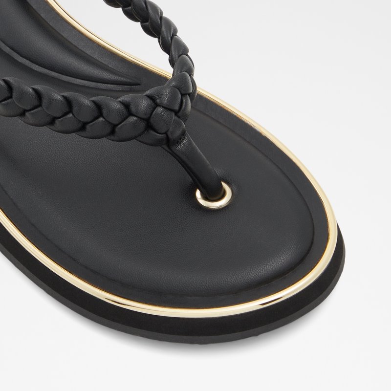 Sandales Plates Aldo Thiratha Femme Noir | DOVTEH-689