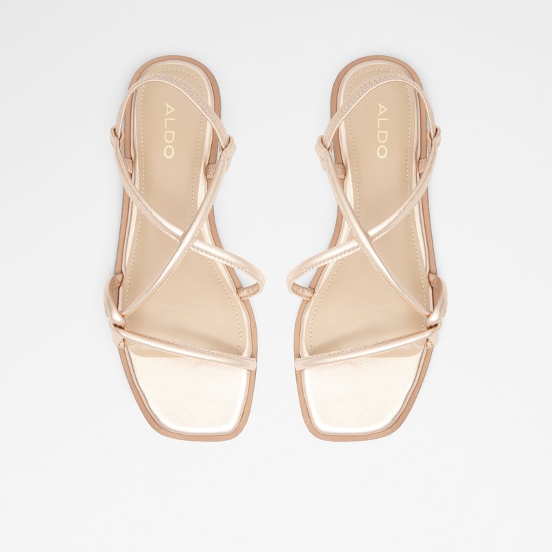 Sandales Plates Aldo Toosieflex Femme Rose Doré | WLMTYS-012