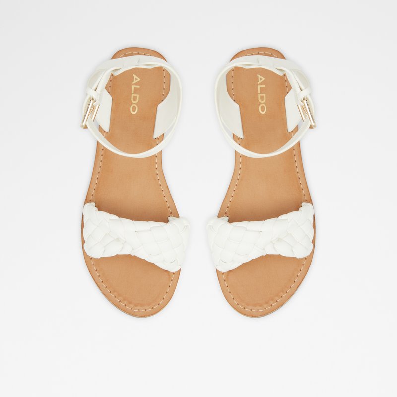 Sandales Plates Aldo Tressa Femme Blanche | AWFOET-512