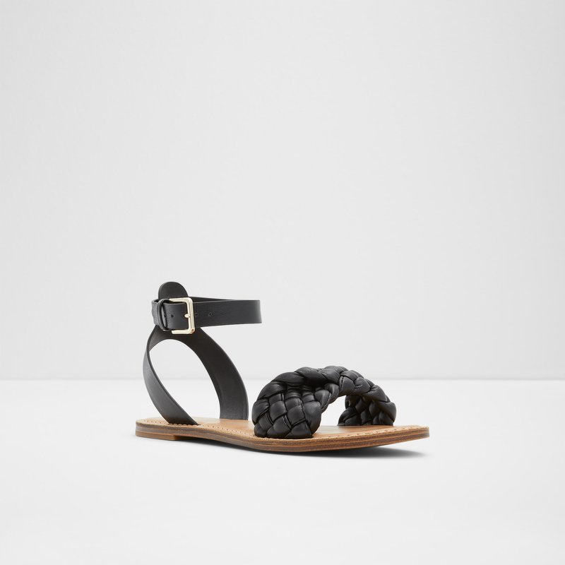 Sandales Plates Aldo Tressa Femme Noir | SVBLHJ-718