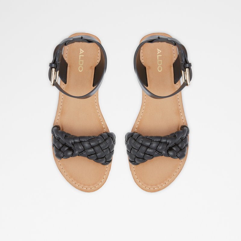 Sandales Plates Aldo Tressa Femme Noir | SVBLHJ-718